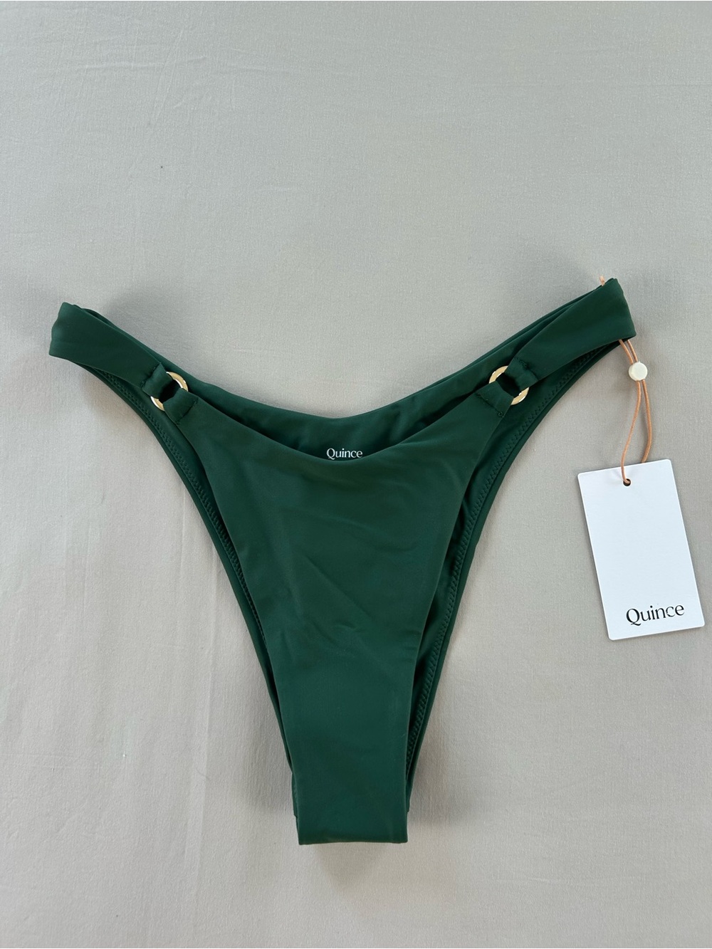 Quince Italian High-Leg Ring Bikini Bottom